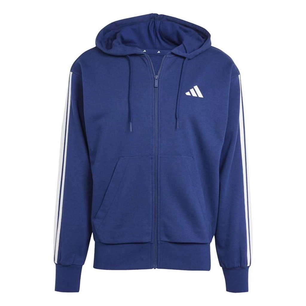 Adidas Originals Essentials French Terry 3-Stripes Zip Hoodie Mens - Blue